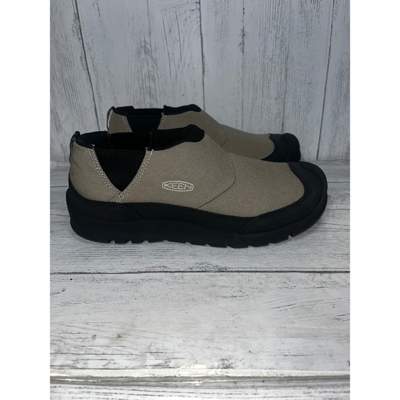 Keen HoodCamp Slip On Shoe Comfort Casual Loafer‎ Sand Dune Black Mens Size 10 - Picture 1 of 5